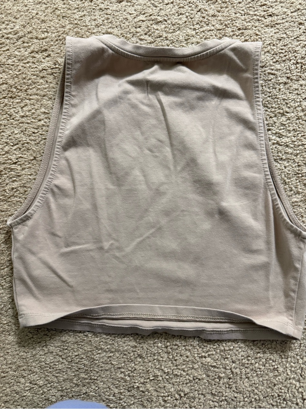 Zara Sleeveless Crop Tank Top - Beige